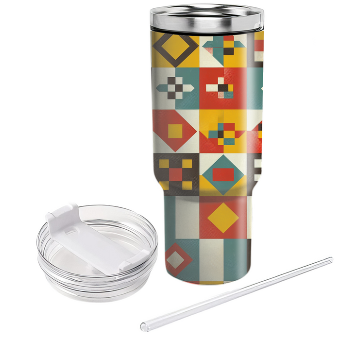 Retro Checkerboard Remix Custom Tumblers