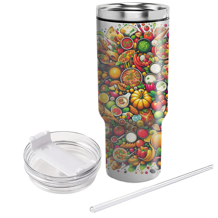 Fusion Of Flavors - Food Festival  Decorative Tumblers