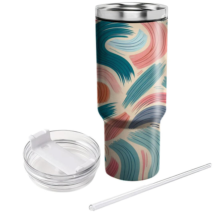 Artful Brush Stroke Pattern  Personalized Tumblers