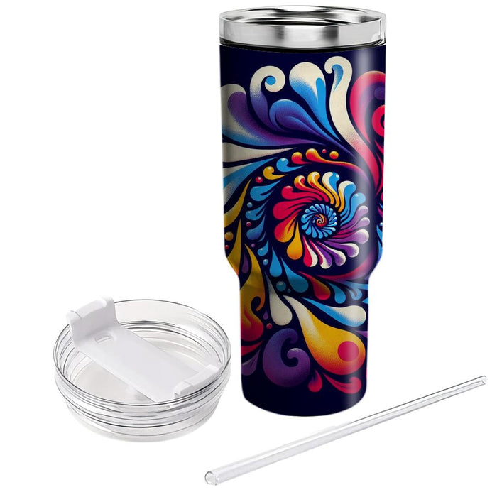 Tie-dye Eclectic  Travel Tumblers