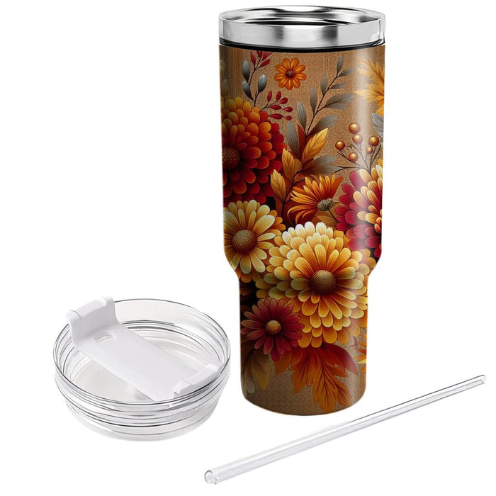 Autumn Harvest Bloom  Unique Tumblers