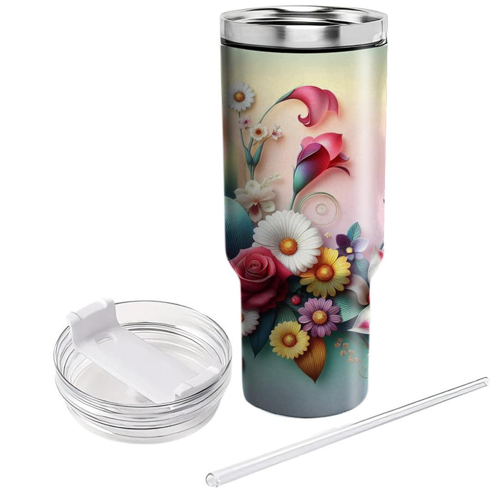 Floral Fantasy Dream  Personalized Tumblers