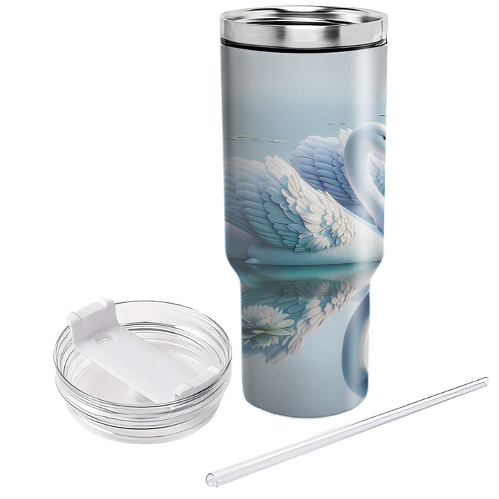 Serene Swan Lake  Personalized Tumblers