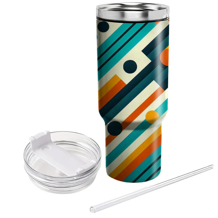 Bold Stripes And Dots Pattern  Decorative Tumblers