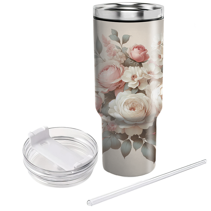 Floral Cascade Elegance  Travel Tumblers