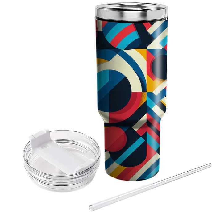 Bold Circle And Stripe  Insulated Tumblers