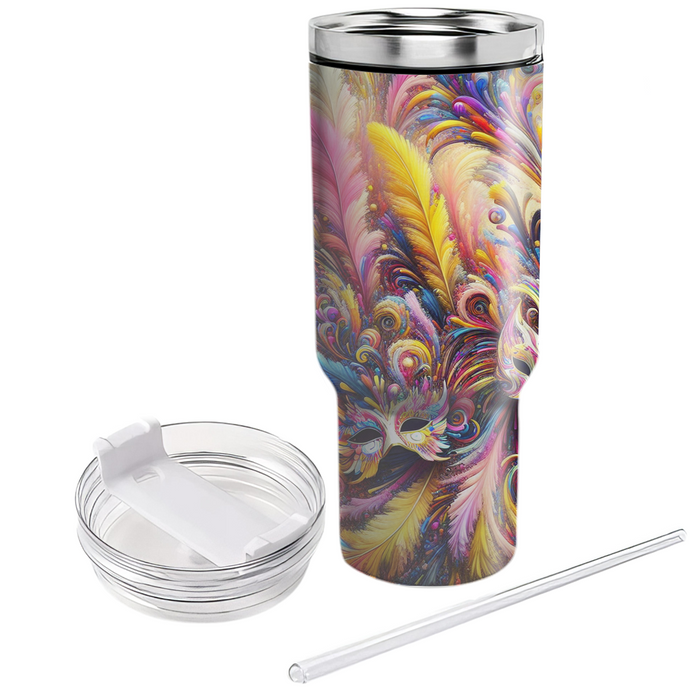 Technicolor Dreams - A Vibrant Carnival  Travel Tumblers