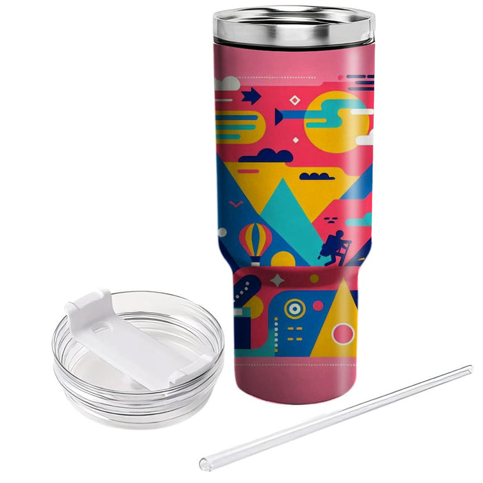  Geometric Explosion  Travel Tumblers