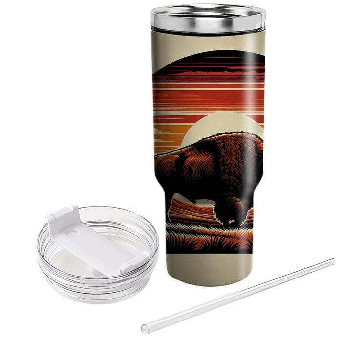 Wild Bison Plains  Tumblers With Lids