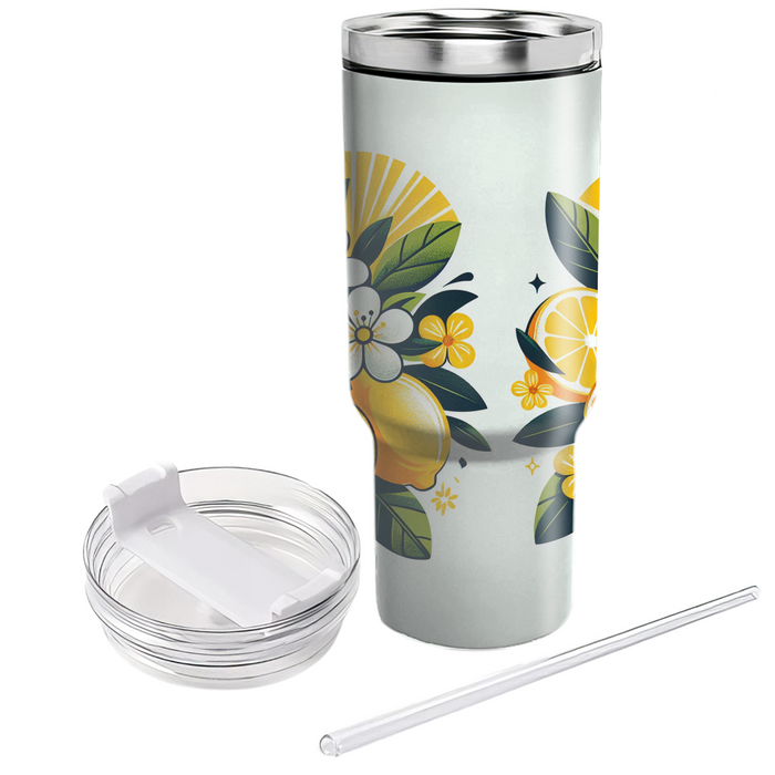 Sunshine Citrus Blossom  Tumblers With Lids