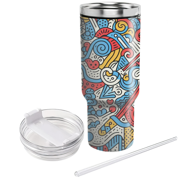 Playful Doodle Patterns  Unique Tumblers