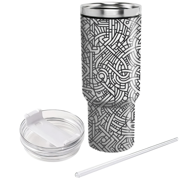 Abstract Line Art Tumbler Cups