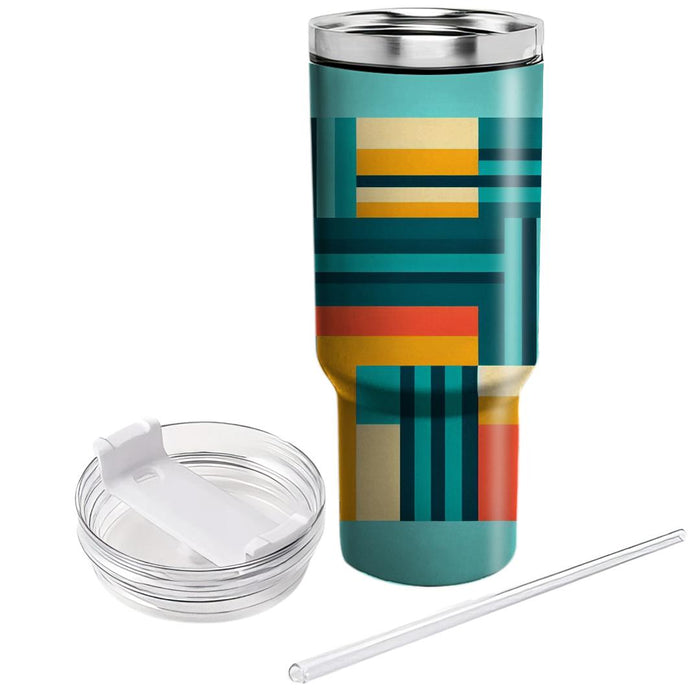 Trendy Color Block  Custom Tumblers