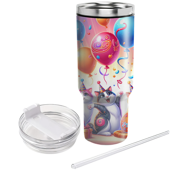 Whimsical Cat Parade  Tumbler Cups