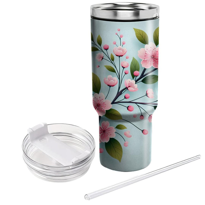 Vibrant Cherry Blossom  Decorative Tumblers