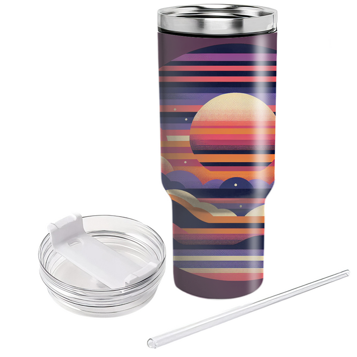 Abstract Sunsets Travel Tumblers