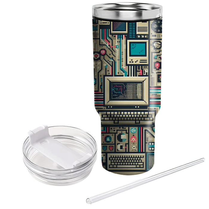 Vintage Computer Aesthetic  Travel Tumblers