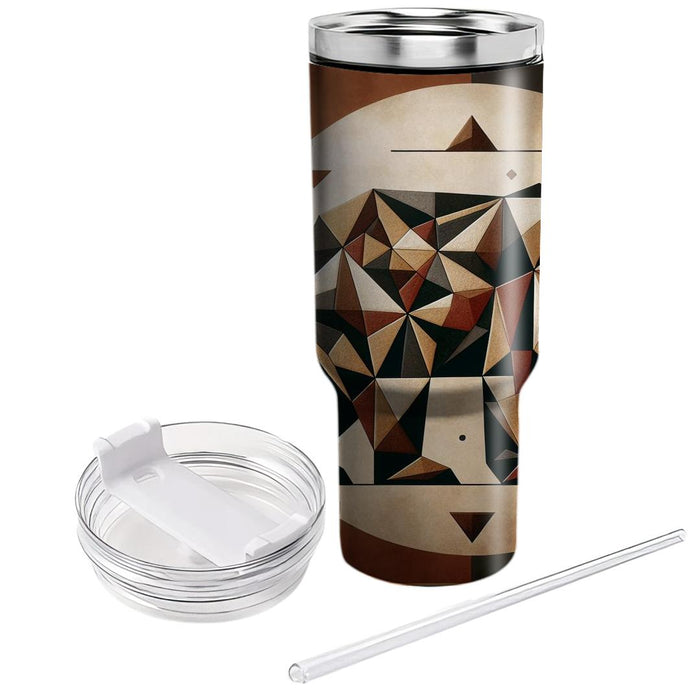 Geometric Bear Adventure  Travel Tumblers