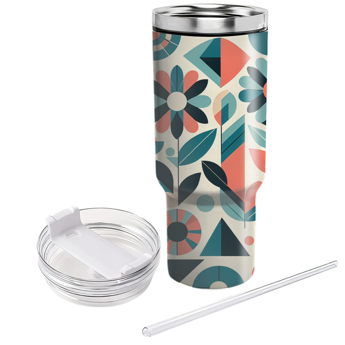 Geometric Flower Fusion Decorative Tumblers