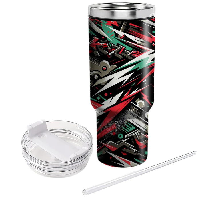 Urban Graffiti Pulse  Travel Tumblers