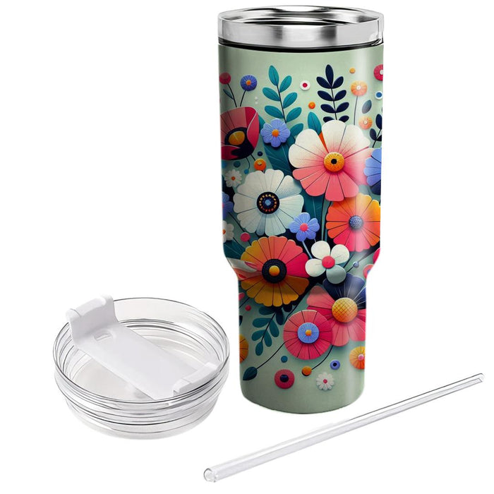 Whimsical Floral Medley  Insulated Tumblers