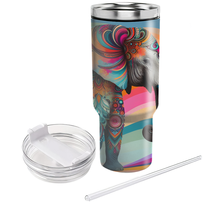 Bohemian Elephant Journey  Decorative Tumblers