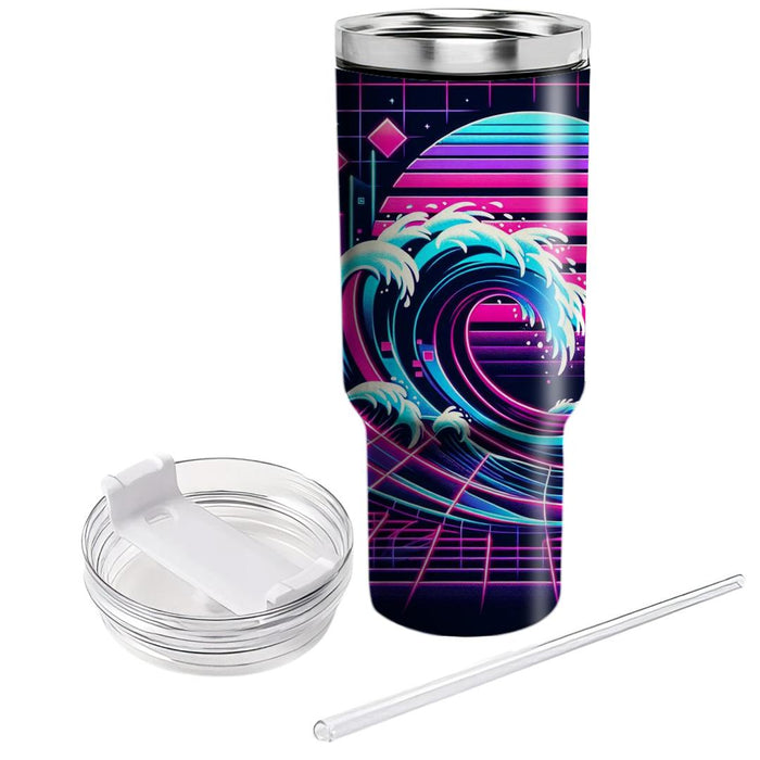 Synthwave Surfer  Tumblers With Lids