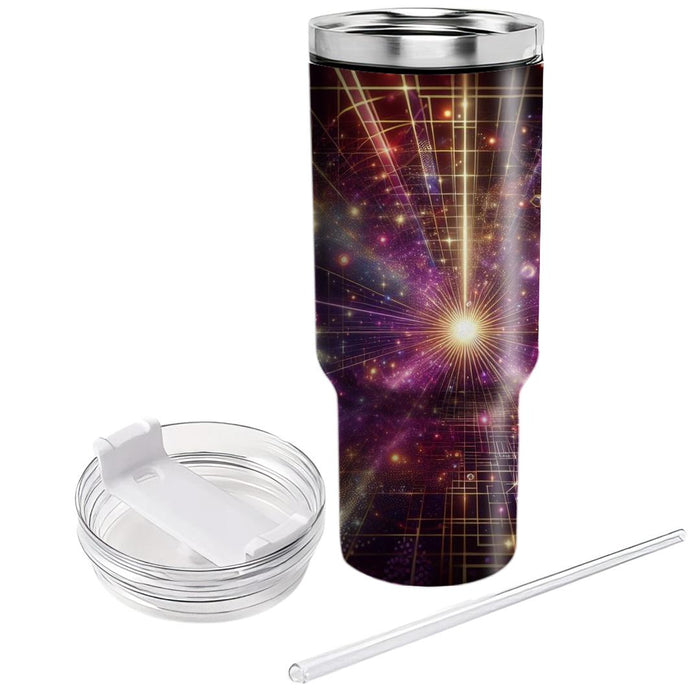 Galactic Grid Glitz Travel Tumblers