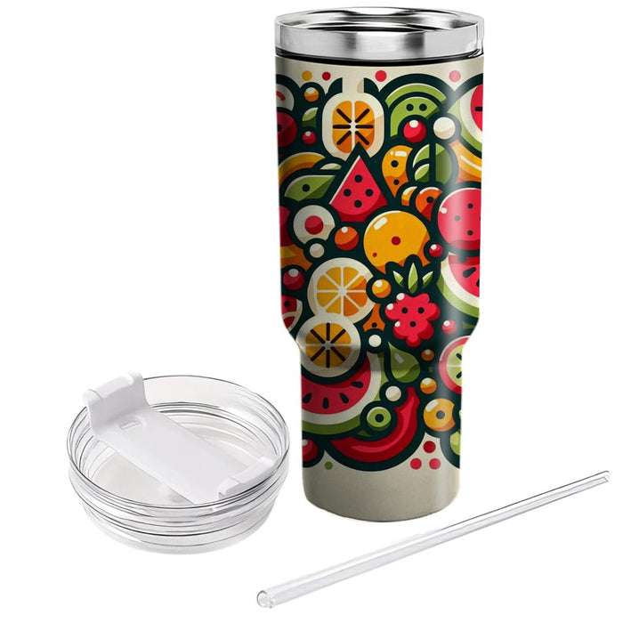 Whimsical Fruit Medley  Decorative Tumblers