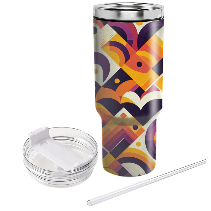 Sunset Overlap Geometric  Unique Tumblers