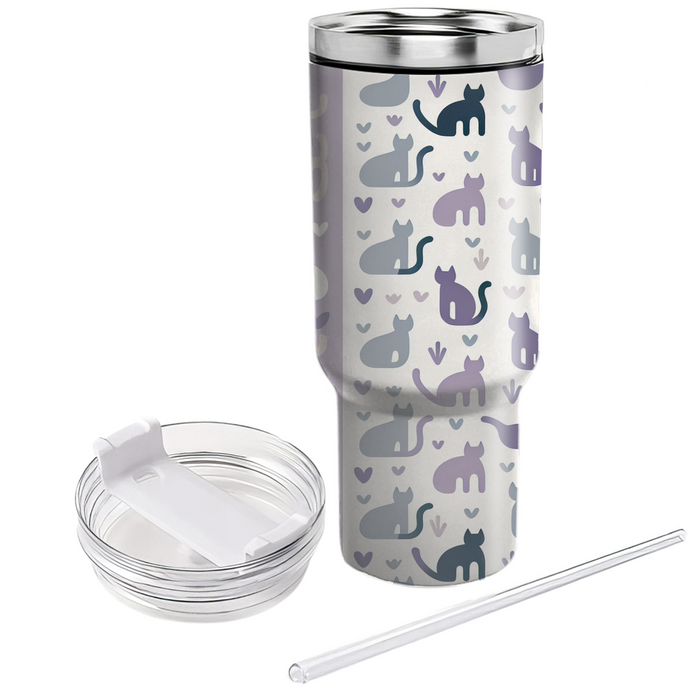 Whimsical Cat Silhouettes  Custom Tumblers