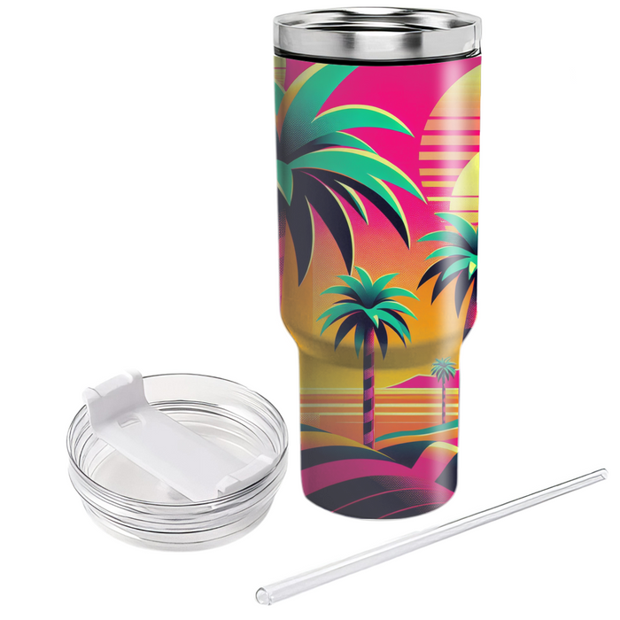 Tropical Retro  Tumbler Cups