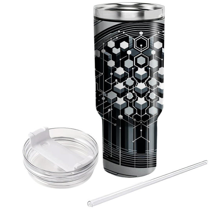 Futuristic Hexagon Pulse  Custom Tumblers