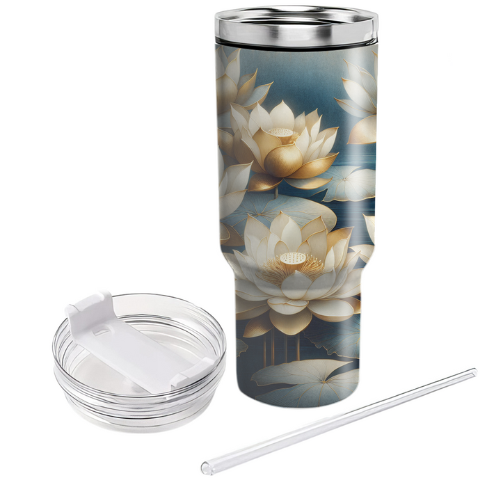 Golden Lotus  Custom Tumblers