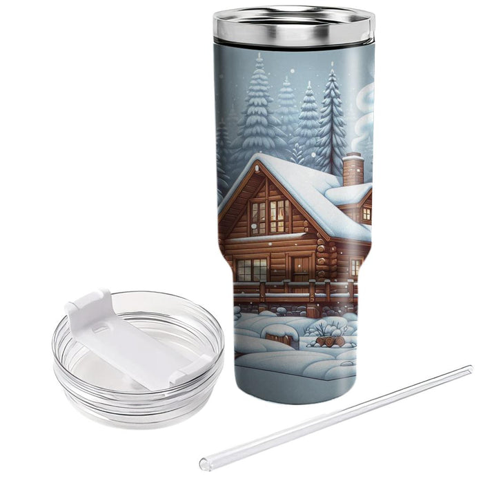 Winter Cabin Comfort  Travel Tumblers