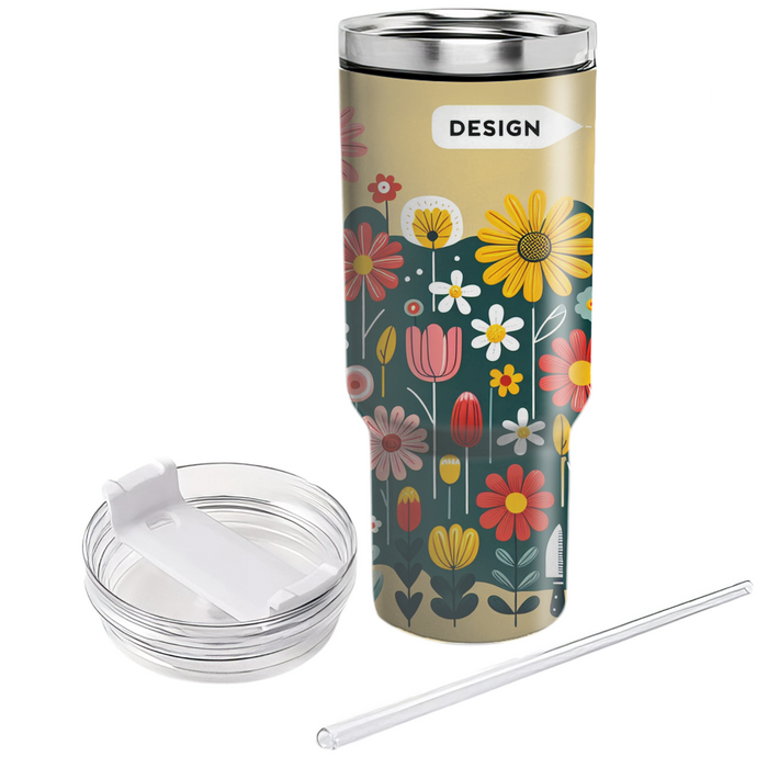 Whimsical Flower Garden  Travel Tumblers