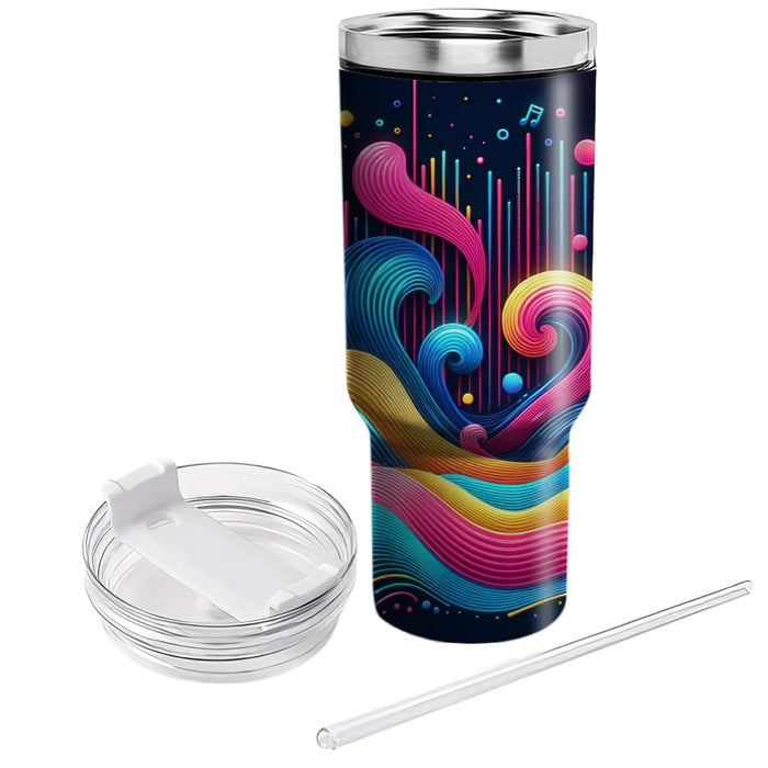 Energetic Neon Wave  Tumbler Cups