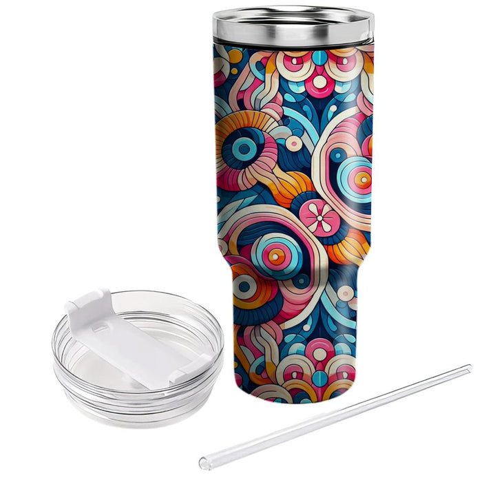 Dynamic Kaleidoscope Pattern  Decorative Tumblers