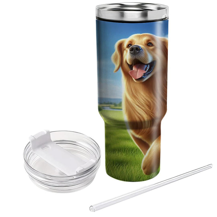 Gleaming Golden Retriever  Decorative Tumblers