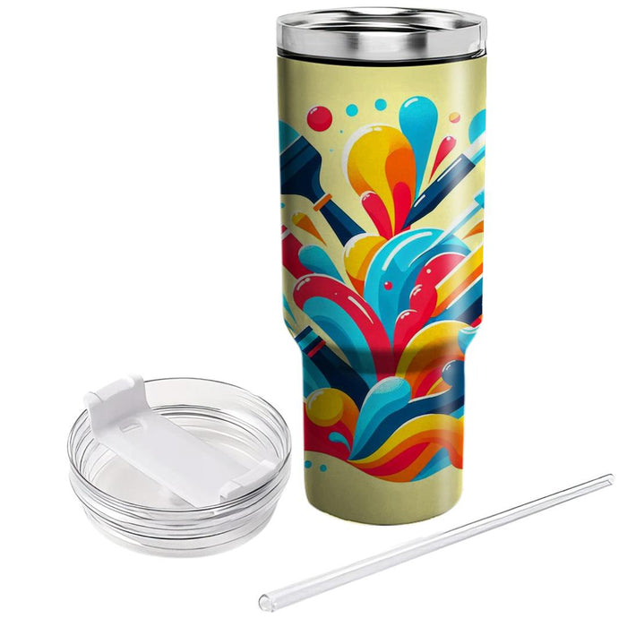 Abstract Paint Splash  Tumblers With Lids