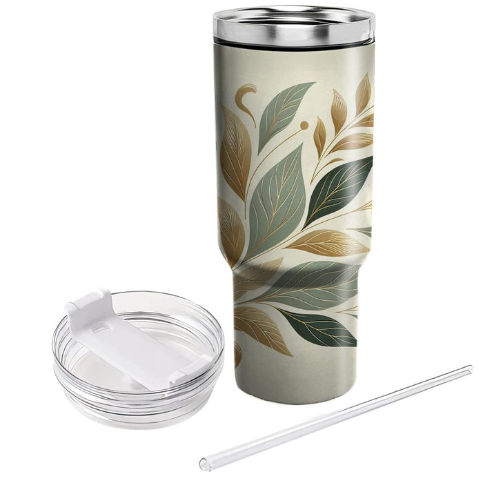 Artful Leaf Motif  Custom Tumblers