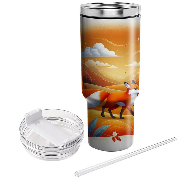 Whimsical Fox In Fall  Decorative Tumblers