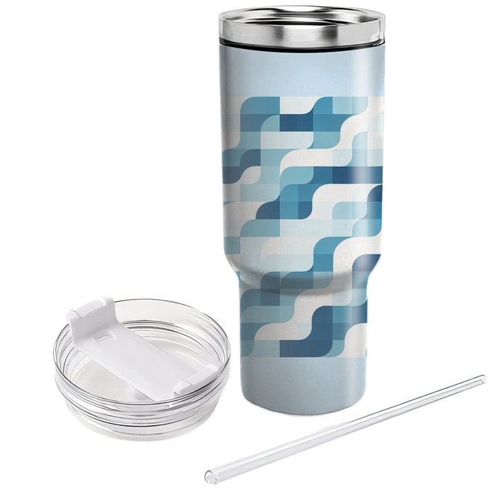 Layered Square Waves Custom Tumblers