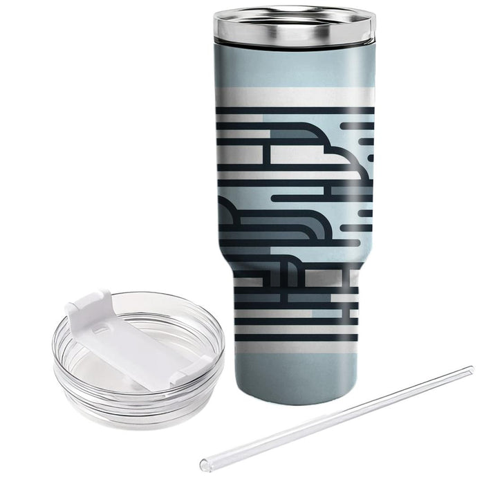 Sleek Linear Grid  Custom Tumblers