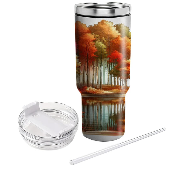 Autumn Forest Reflection  Decorative Tumblers