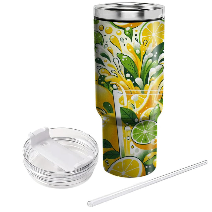 Sunny Lemonade Splash  Travel Tumblers