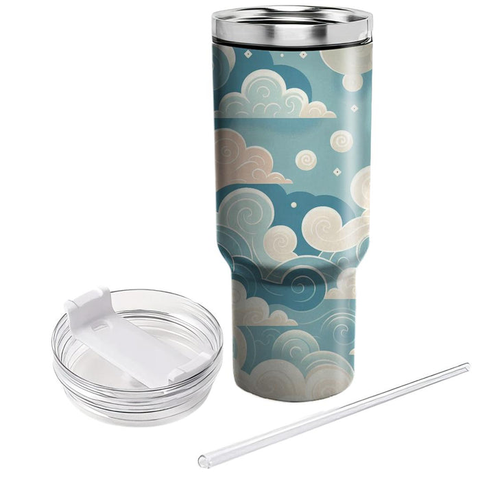 Whimsical Cloud Design  Insulated Tumblers