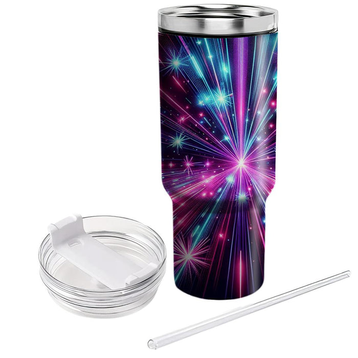 Retro Laser Lights  Custom Tumblers