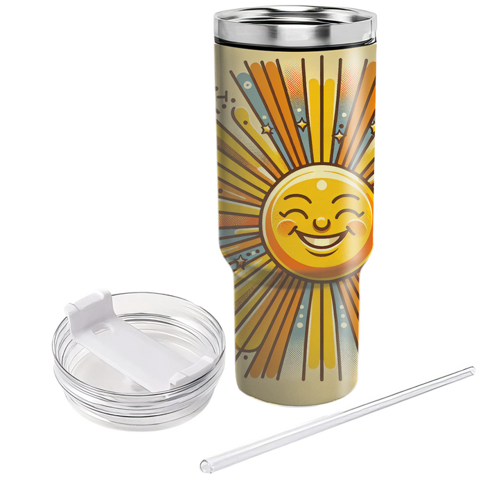 Bright Retro Sunshine  Tumbler Cups