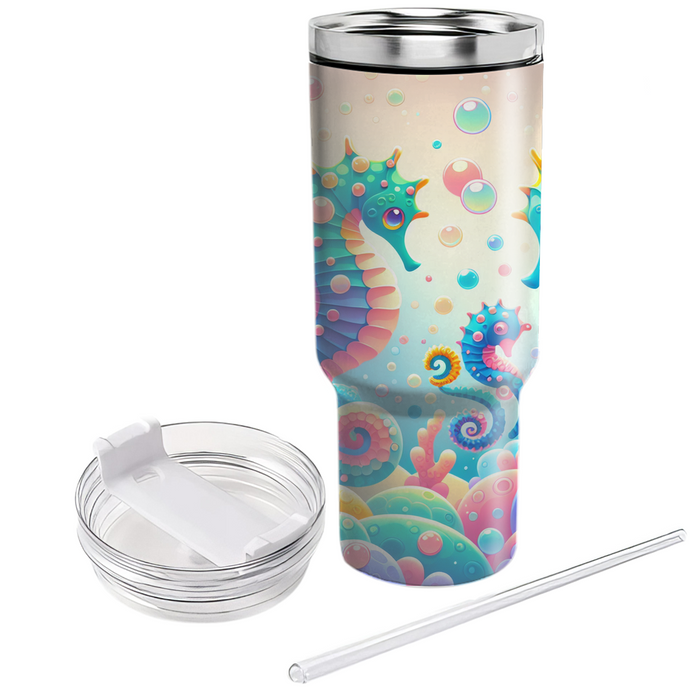 Whimsical Sea Horse Dance  Personalized Tumblers